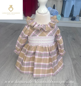 CHECKED SMOCK DRESS