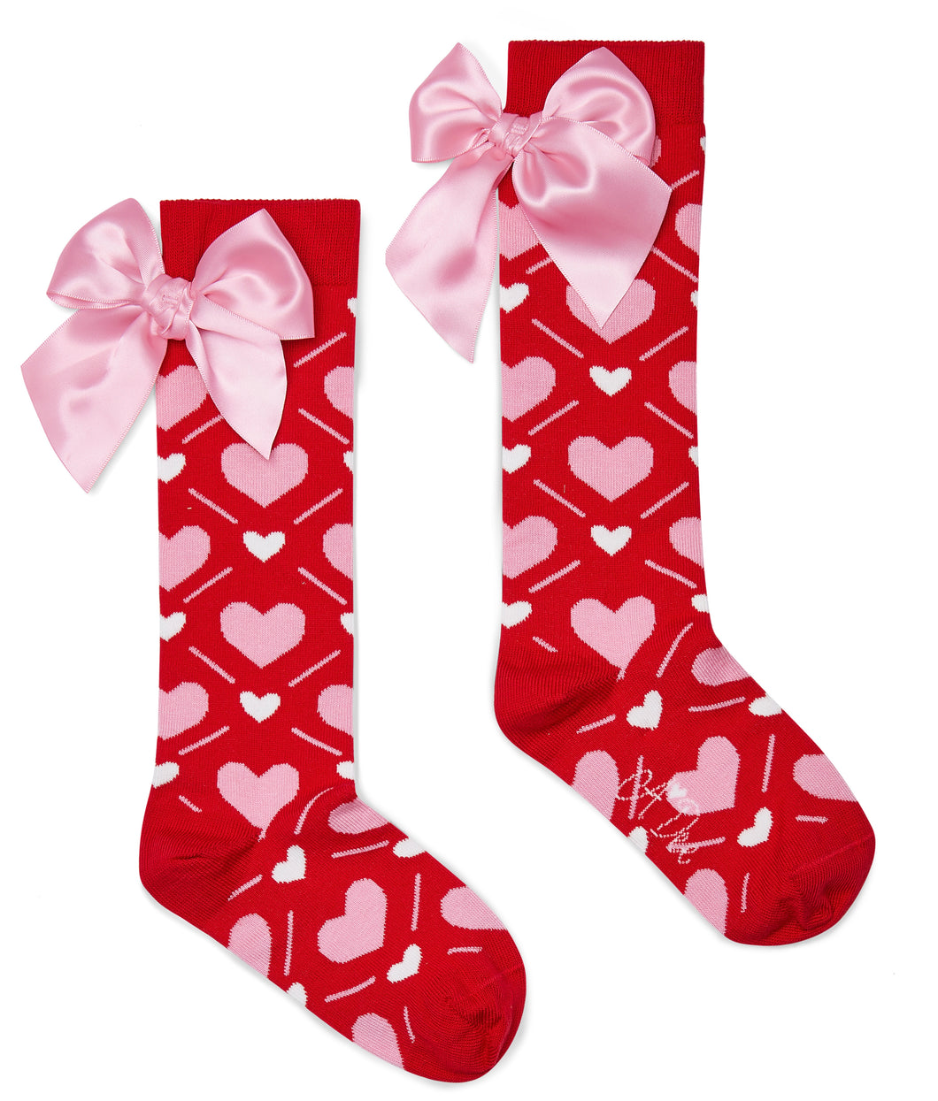 W251903 LEAH
Heart print bow knee high socks