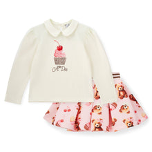 Load image into Gallery viewer, W252513 MABEL
Bear print skirt set - 1200 Snow White