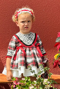 IN25-01 Red and black check
dress