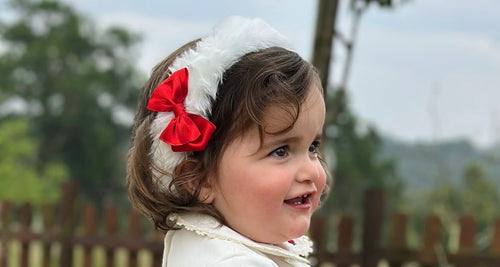 Fur Hairband red