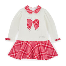 Load image into Gallery viewer, W251703 LOTTIE
Check bow dress with peter pan collar