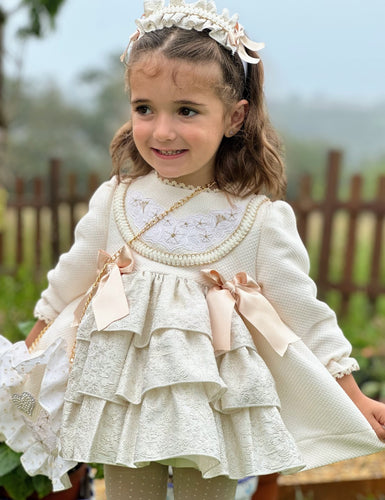 In25-16 Cream and golden
dress