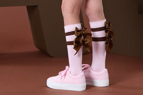 W252915 MAEVE - Knee high double bow socks