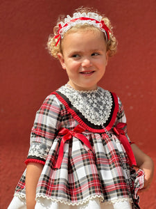 IN25-01 Red and black check
dress