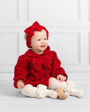 Load image into Gallery viewer, VELVET ROMPER WITH HEADBAND