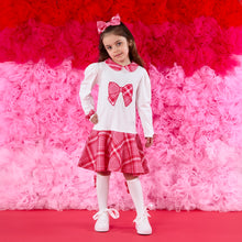 Load image into Gallery viewer, W251703 LOTTIE
Check bow dress with peter pan collar