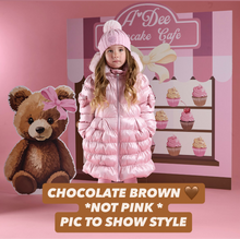 Load image into Gallery viewer, W252205 MONTANA Padded long metallic jacket - Chocolate Brown