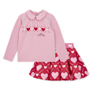 W251506 LYLA
Heart print skirt set