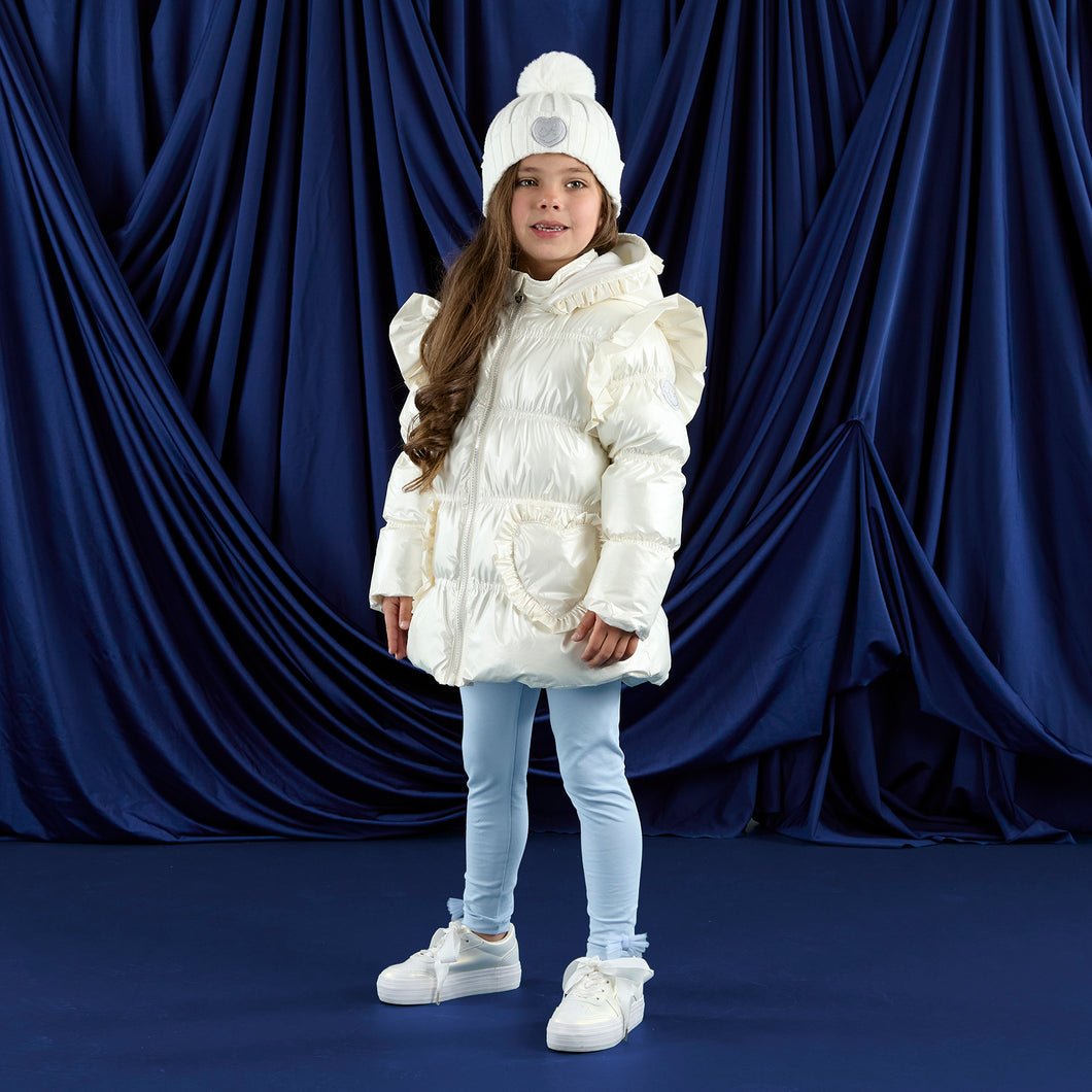W251201 LILIANA - Padded jacket with frill heart pockets