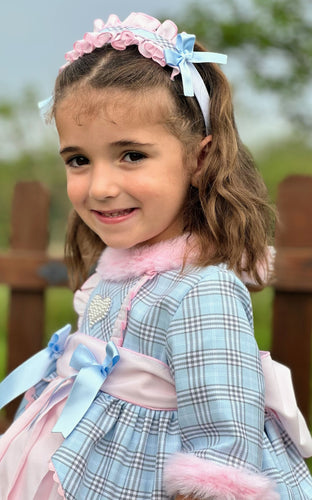 In25-19 Baby blue check pink
details