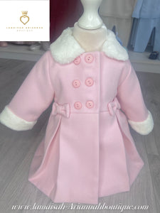 GIRLS COAT FUR TRIM