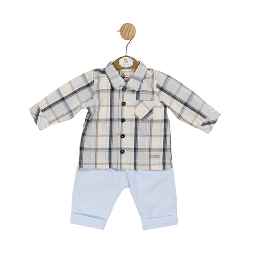Boys Checked Top & Trouser Set