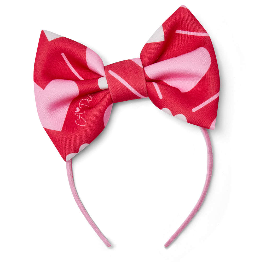 W251906 LANE
Heart print bow hairband