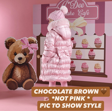 Load image into Gallery viewer, W252205 MONTANA Padded long metallic jacket - Chocolate Brown