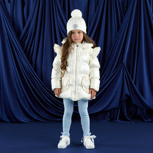 W251201 LILIANA - Padded jacket with frill heart pockets