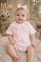 Load image into Gallery viewer, Smock Romper (Pink) (12 MONTH)
