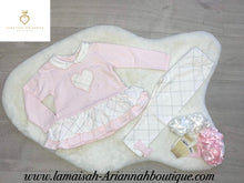 Load image into Gallery viewer, PINK FRILL HEART LOUNGE SET