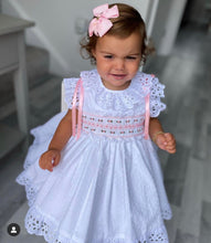 Load image into Gallery viewer, PLUMETTI SMOCK DRESS BABY PINK DETAIL