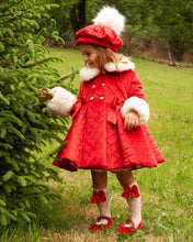 Load image into Gallery viewer, RED VELVET COAT WITH EXTRA SOFT FUR | IN22-14
