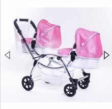 Load image into Gallery viewer, Roma Stephanie Twin Dolls Pram - Sparkle