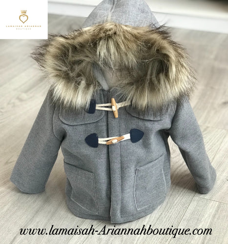 BOYS GREY COAT