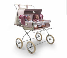 Load image into Gallery viewer, DELUXE Powder Pink Reborn Vintage Twin Pushchair