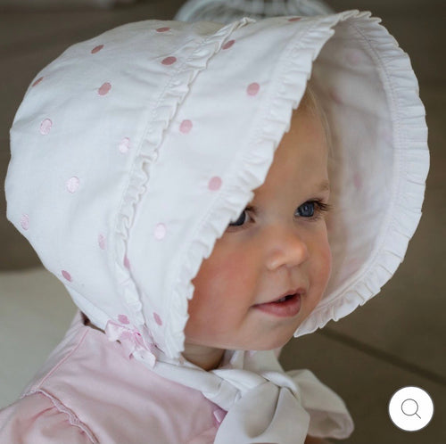 EMILE ET ROSE Girls Cotton Bonnet