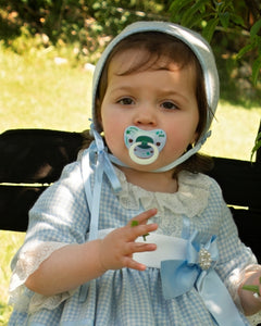 BABY BLUE TARTAN DRESS | IN22-04